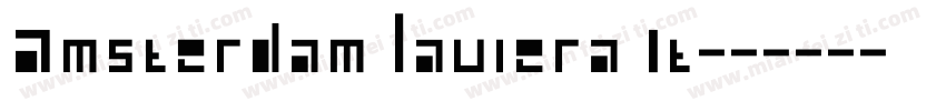 Amsterdam Laviera It字体转换